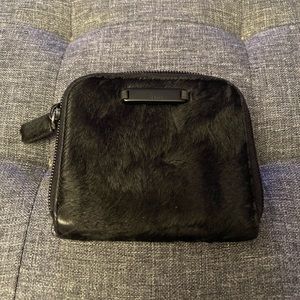 PRADA Black Ponyhair / Leather Wallet